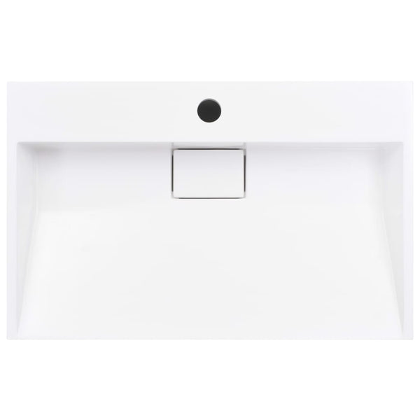 Pesuallas 60x38x11 cm mineraali-/marmorivalu valkoinen