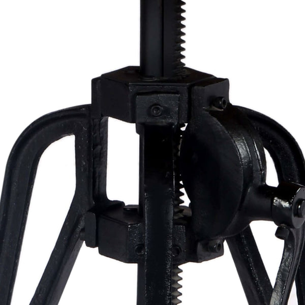 Sivupöytä 60x(46-63) cm täysi mangopuu ja valurauta