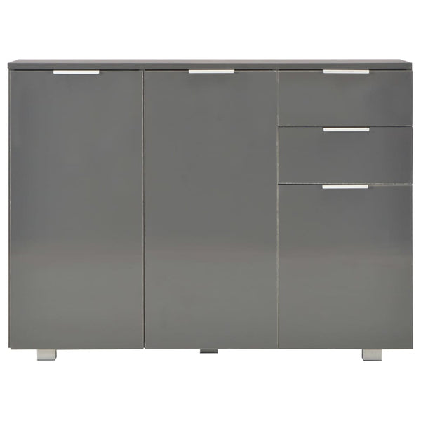 Senkki korkeakiilto harmaa 107x35x80,5 cm