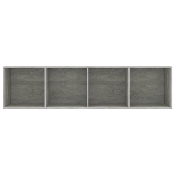 Kirjahylly/TV-taso betoninharmaa 143x30x36 cm