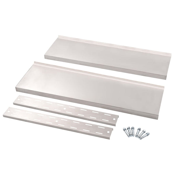 2-Kerroksinen kelluva seinähylly ruostumaton teräs 100x30 cm