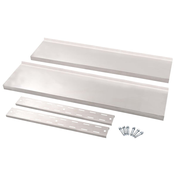 2-Kerroksinen kelluva seinähylly ruostumaton teräs 120x30 cm