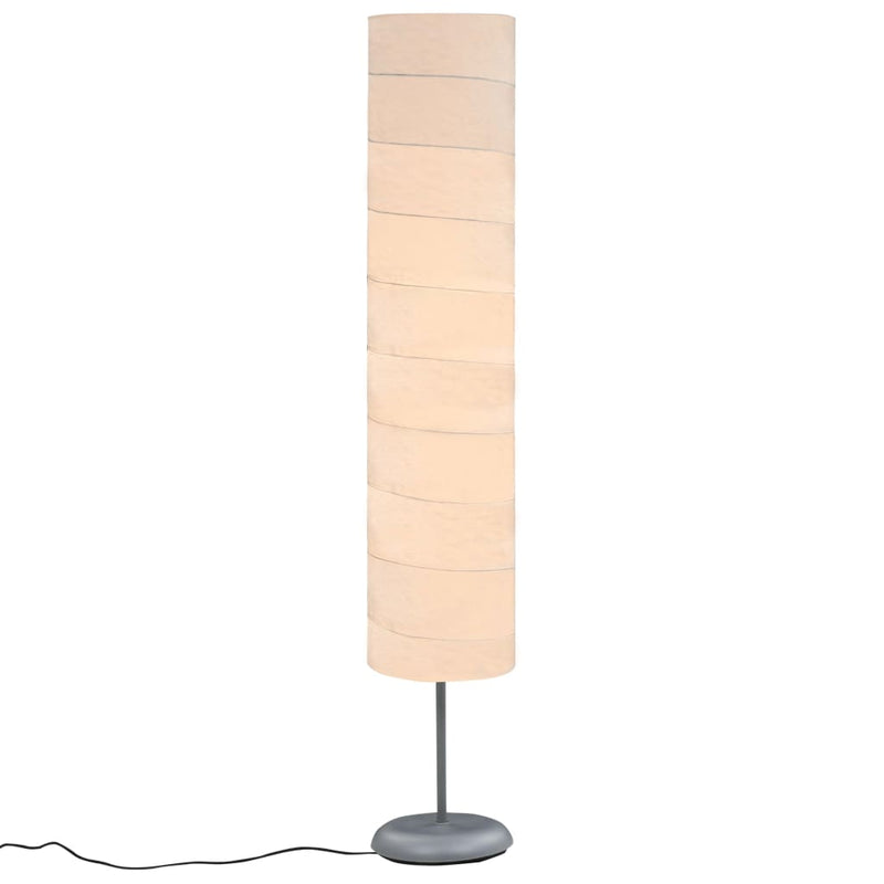Valkoinen lattiavalaisin jalustalla Beatrisza 121cm (e27)