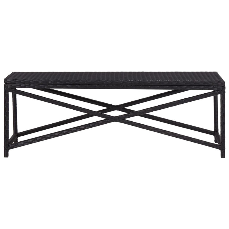 Musta puutarhapenkki Guzin 120cm (polyrottinki)
