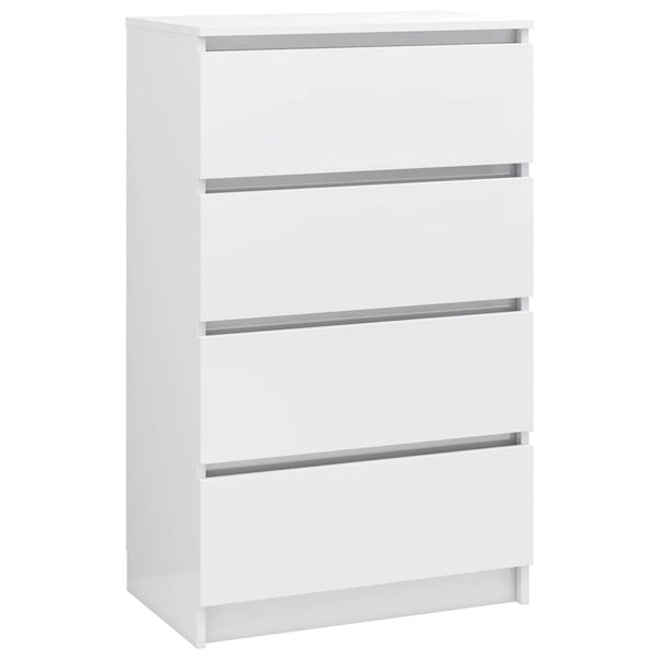 Senkki korkeakiilto valkoinen 60x35x98,5 cm tekninen puu