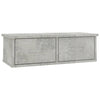 Seinälaatikkohylly betoninharmaa 60x26x18,5 cm tekninen puu
