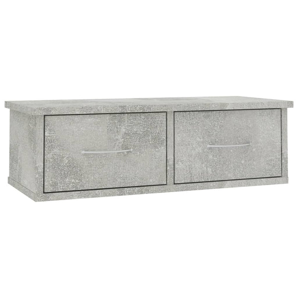 Seinälaatikkohylly betoninharmaa 60x26x18,5 cm tekninen puu
