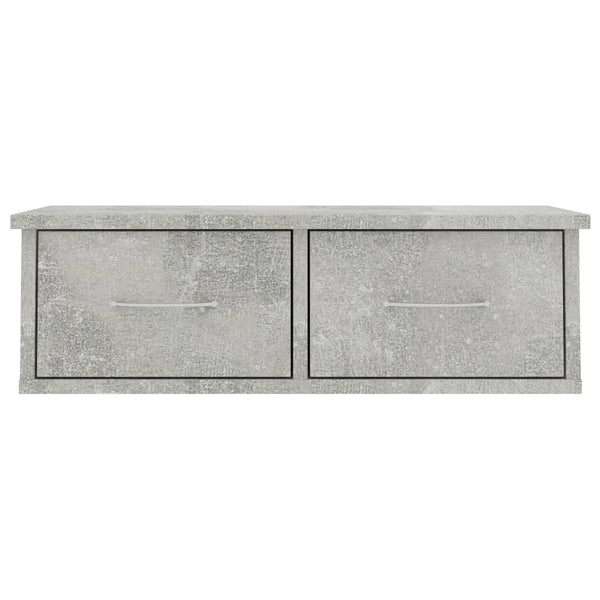 Seinälaatikkohylly betoninharmaa 60x26x18,5 cm tekninen puu