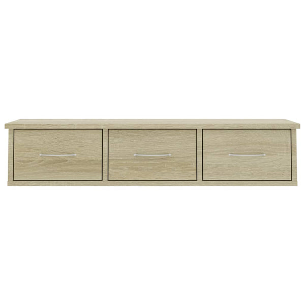 Seinälaatikkohylly Sonoma-tammi 88x26x18,5 cm tekninen puu