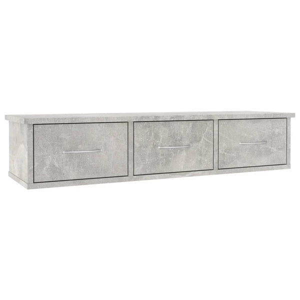 Seinälaatikkohylly betoninharmaa 88x26x18,5 cm tekninen puu