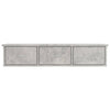 Seinälaatikkohylly betoninharmaa 88x26x18,5 cm tekninen puu