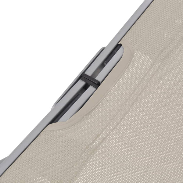 Kokoontaitettavat aurinkotuolit 2 kpl kerma textilene