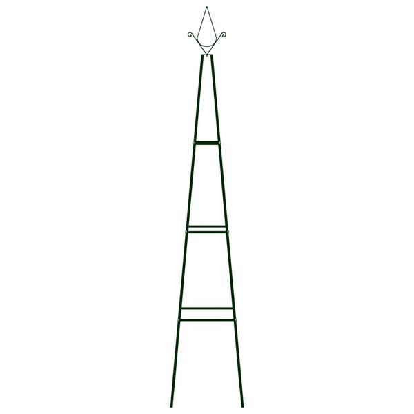 Puutarhan kasvitelineet 2 kpl tummanvihreä 35x35x195 cm rauta