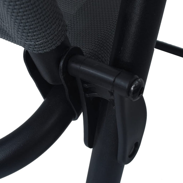 Kokoontaitettavat puutarhatuolit 2 kpl textilene harmaa