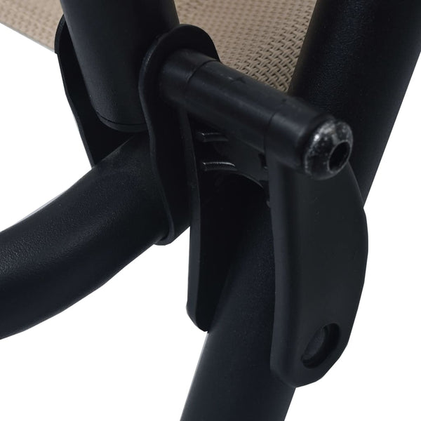 Kokoontaitettavat puutarhatuolit 2 kpl textilene kerma