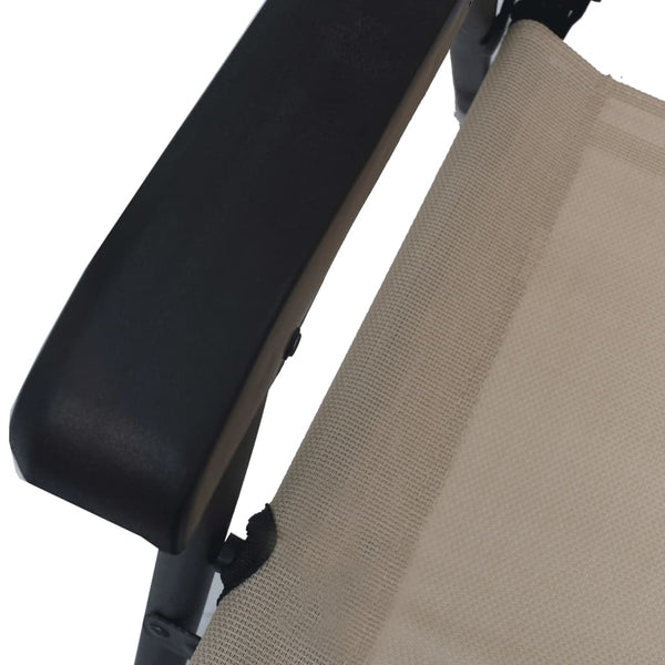 Kokoontaitettavat puutarhatuolit 2 kpl textilene kerma