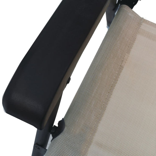 Kokoontaitettavat puutarhatuolit 2 kpl textilene ruskeanharmaa