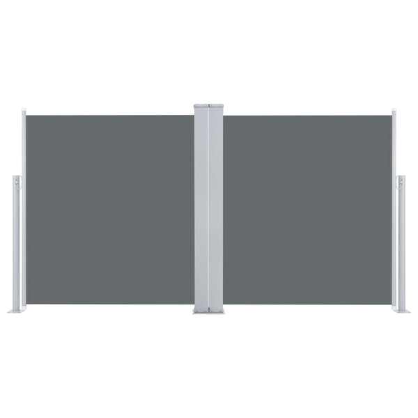 Sisäänvedettävä sivumarkiisi 120x600 cm antrasiitti