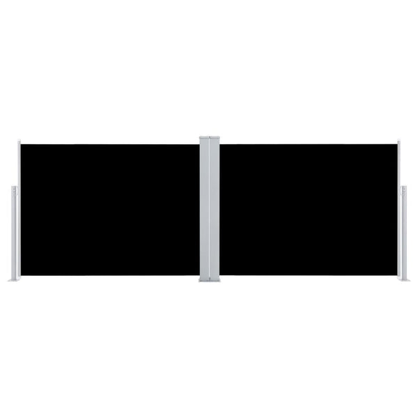 Sisäänvedettävä sivumarkiisi 120x1000 cm musta