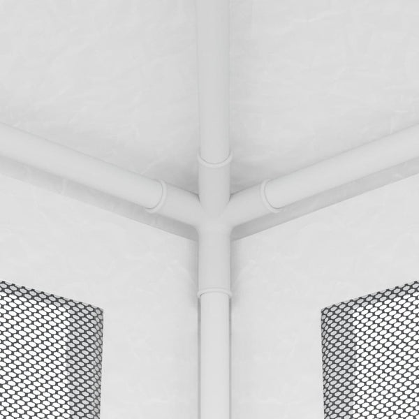 Juhlateltta 4 verkkosivuseinää 2,5x2,5 m valkoinen