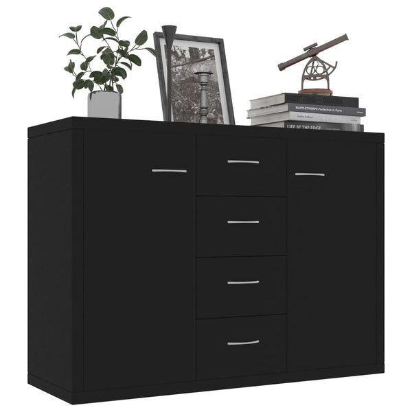 Senkki musta 88x30x65 cm tekninen puu
