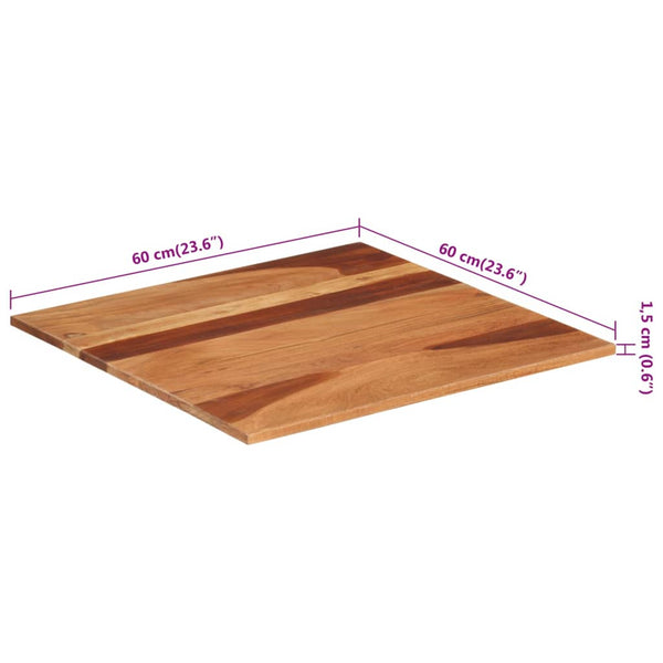 Pöytälevy Dimitria 60x60cm (akaasiapuu 15-16 mm)