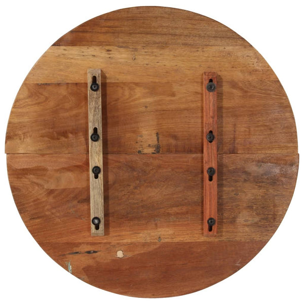 Pyöreä pöytälevy 70 cm 25-27 mm täysi kierrätetty puu