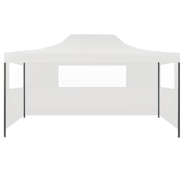 Kokoontaittuva juhlateltta 3 sivuseinää 3x4 m teräs valkoinen