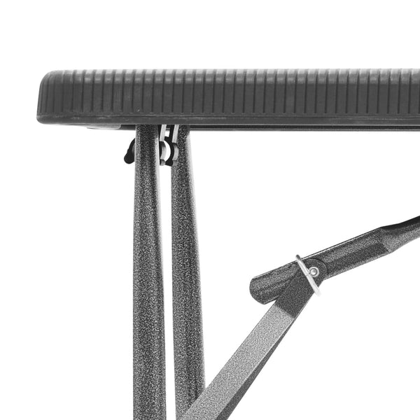 Musta kokoontaitettavat puutarhapenkit Armand 180cm (2 kpl hdpe)