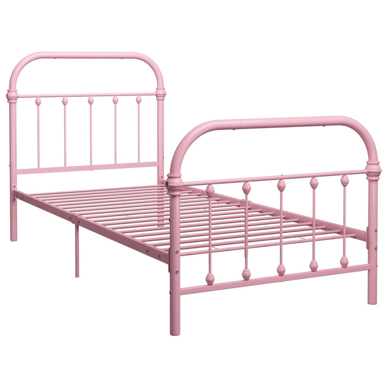 Pinkki sängynrunko Byatrice 90x200cm (metalli)
