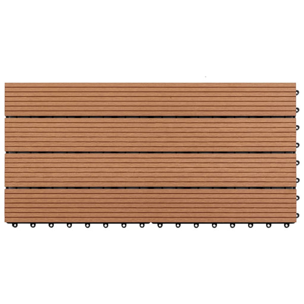 WPC-laatat 60x30 cm 6 kpl 1m² ruskea