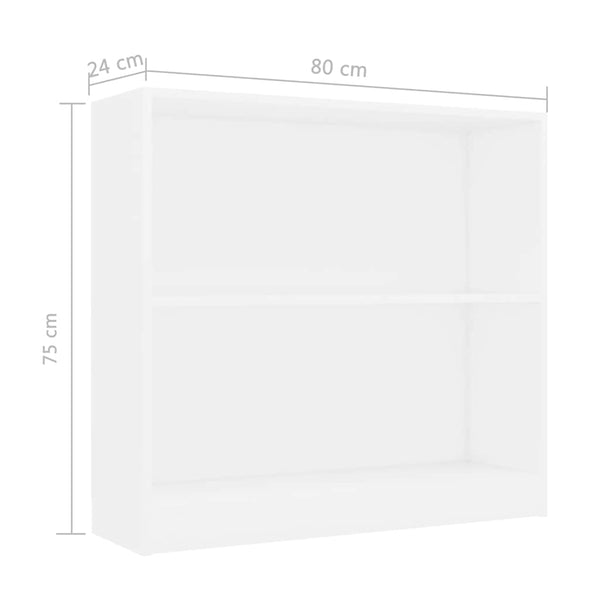 Valkoinen kirjahylly Ciuncan 80x24x75cm (puinen)