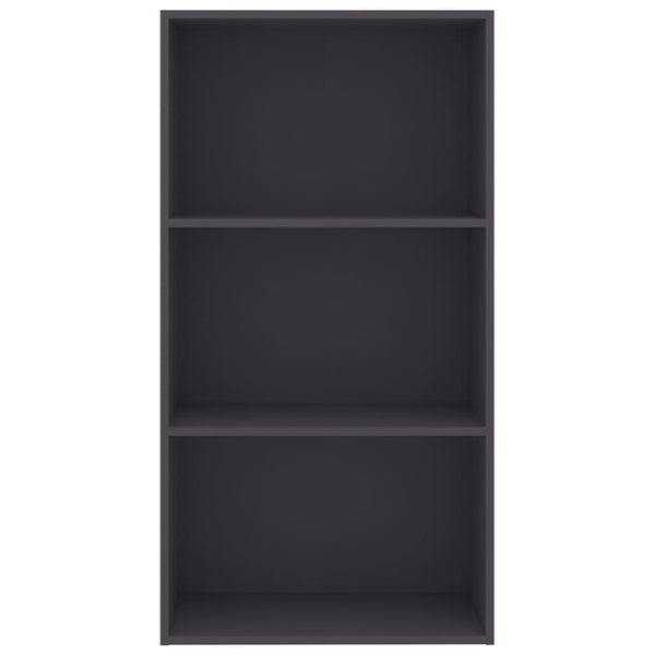 Harmaa kirjahylly Nencu 60x30x114cm (3-tasoinen, puinen)