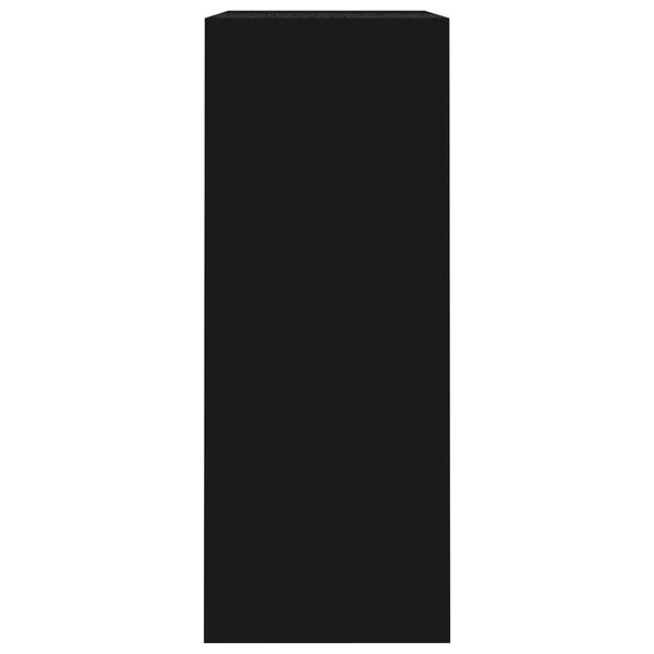 2-kerroksinen kirjakaappi musta 80x30x76,5 cm tekninen puu