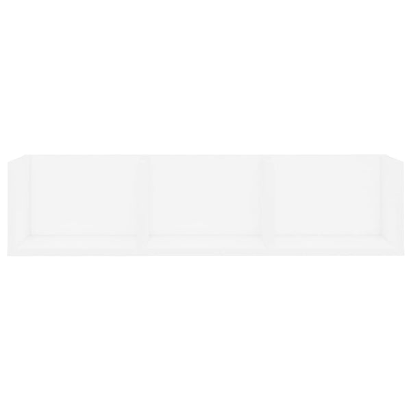 CD-seinähylly valkoinen 75x18x18 cm tekninen puu