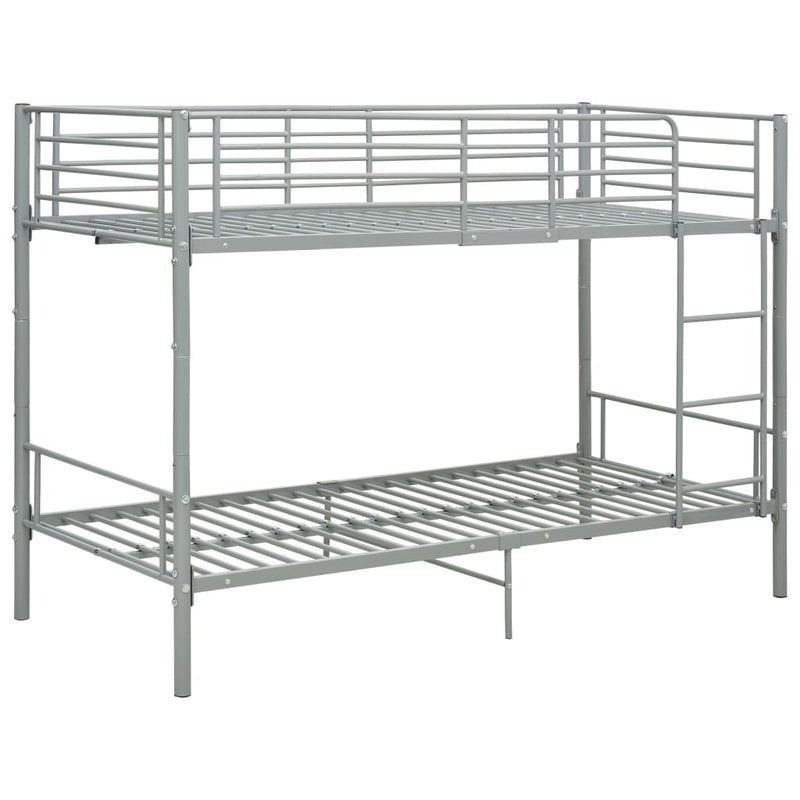 Harmaa kerrossänky Bradley 90x200cm (metalli)