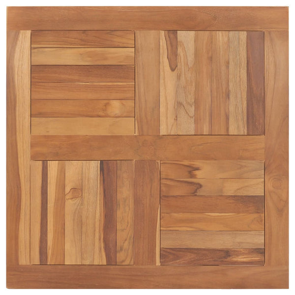 Pöytälevy täysi tiikki neliö 80x80x2,5 cm