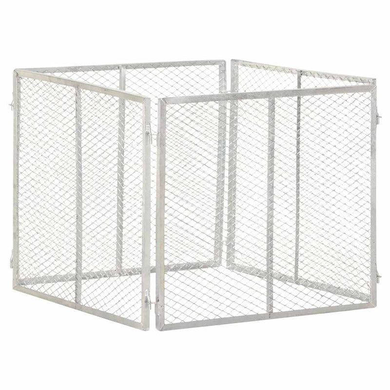 Puutarhakomposti 85x85x70 cm galvanoitu rauta
