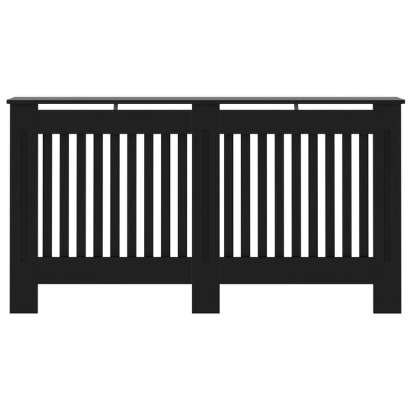 Lämpöpatterin suoja musta 152x19x81,5 cm MDF