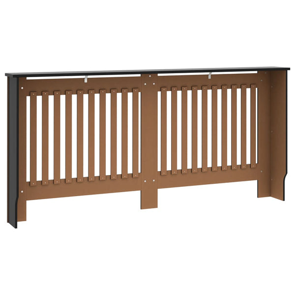 Lämpöpatterin suoja musta 172x19x81,5 cm MDF