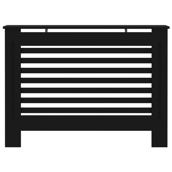 Lämpöpatterin suoja musta 112x19x81,5 cm MDF