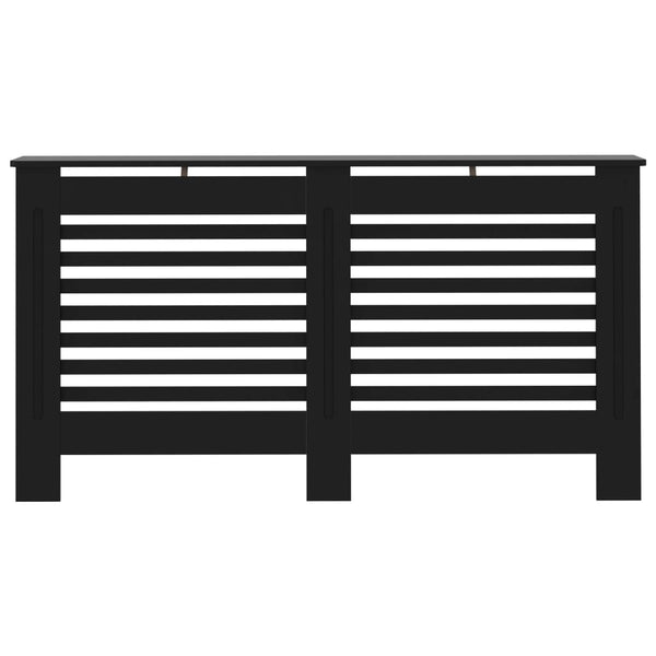 Lämpöpatterin suoja musta 152x19x81,5 cm MDF