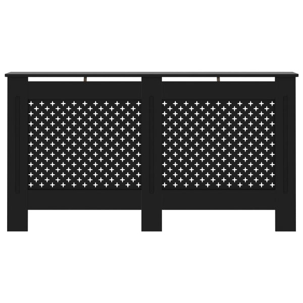 Lämpöpatterin suoja musta 152x19x81,5 cm MDF