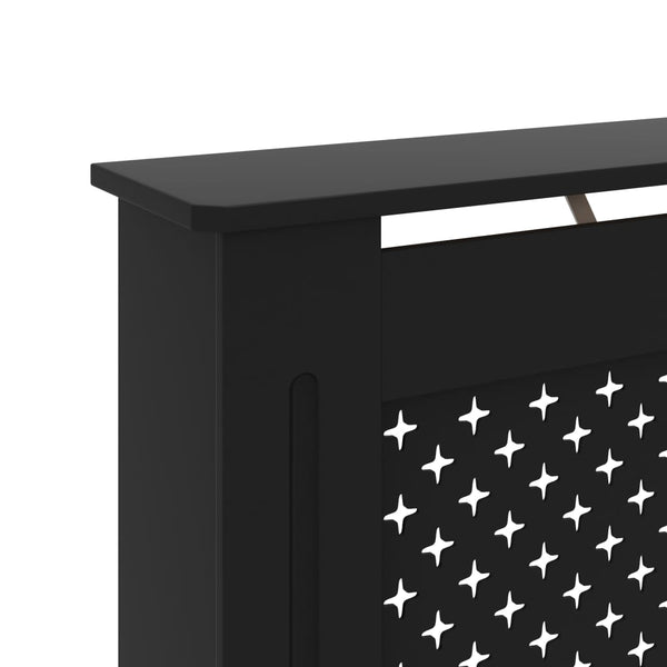 Lämpöpatterin suoja musta 152x19x81,5 cm MDF