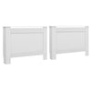 Lämpöpatterin suojat 2 kpl valkoinen 112x19x81,5 cm MDF