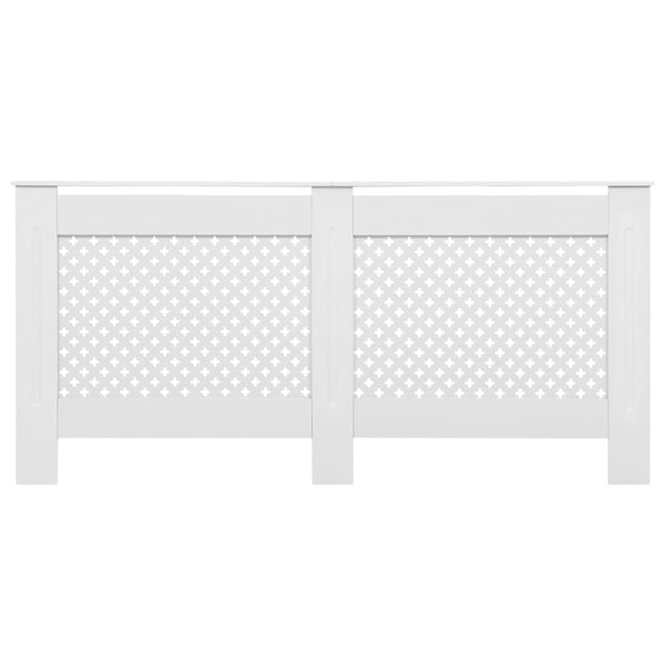 Lämpöpatterin suojat 2 kpl valkoinen 172x19x81,5 cm MDF