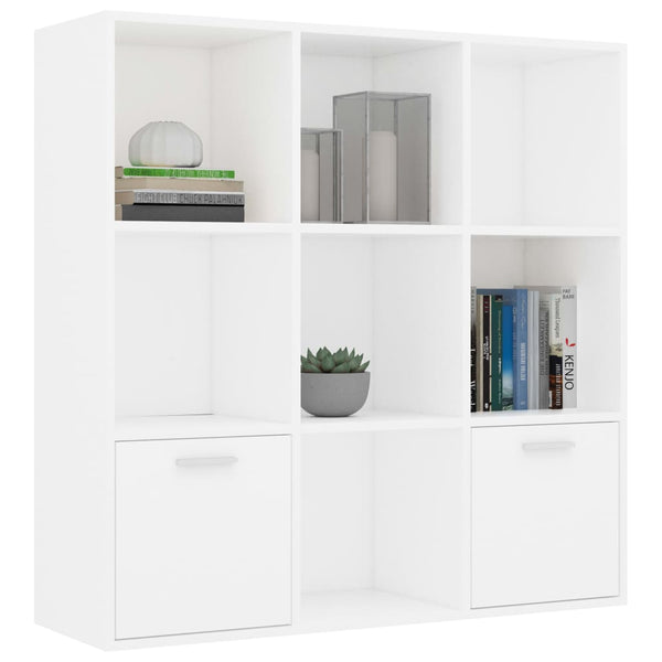 Kirjahylly valkoinen 98x30x98 cm tekninen puu