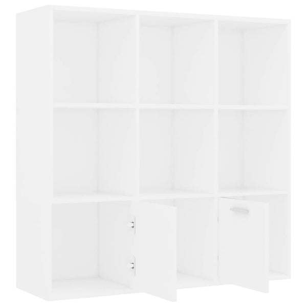 Kirjahylly valkoinen 98x30x98 cm tekninen puu