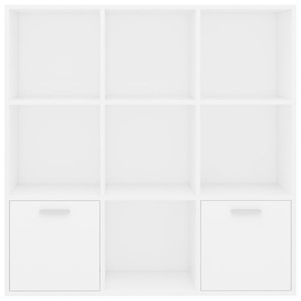 Kirjahylly valkoinen 98x30x98 cm tekninen puu