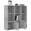 Kirjahylly betoninharmaa 98x30x98 cm tekninen puu